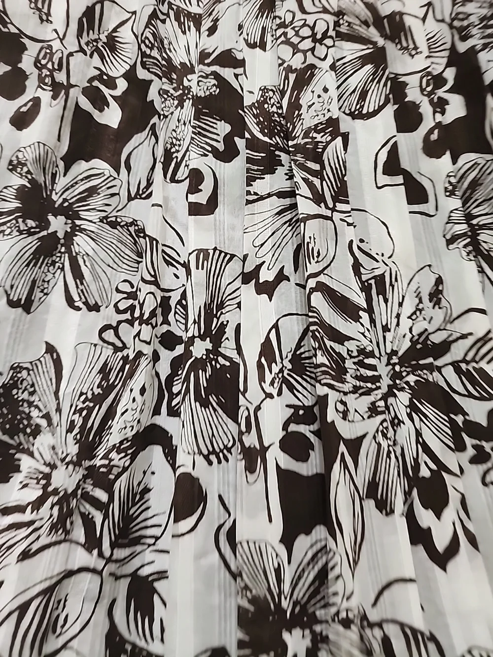 Robbie‎ Bee Dress Womens Size 6 Brown White Floral Sleeveless Pockets Lined